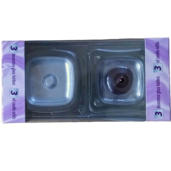 NEW DISCONTINUED Glade Oil Candle Trio Glass Holders Spiced Rose Dewberry Orchid - Picture 3 of 7